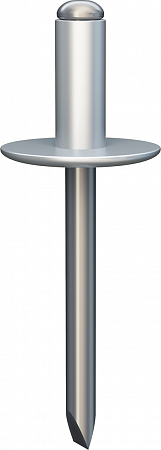 Вытяжная заклёпка с открытым концом, отрывающимся сердечником и увеличенным бортиком Вытяжная заклёпка с открытым концом, отрывающимся сердечником и увеличенным бортиком