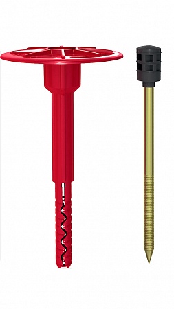 Полимерный тарельчатый дюбель с рёбрами ограничения глубины 2MT Полимерный тарельчатый дюбель с рёбрами ограничения глубины 2MT